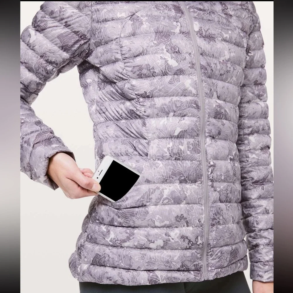 Lululemon Women's Pack It Down Again Hooded Down 700 Jacket Topographic Lilac -2 - Picture 7 of 10